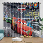 Lightning McQueen Curtains Pattern Blackout Window Drapes