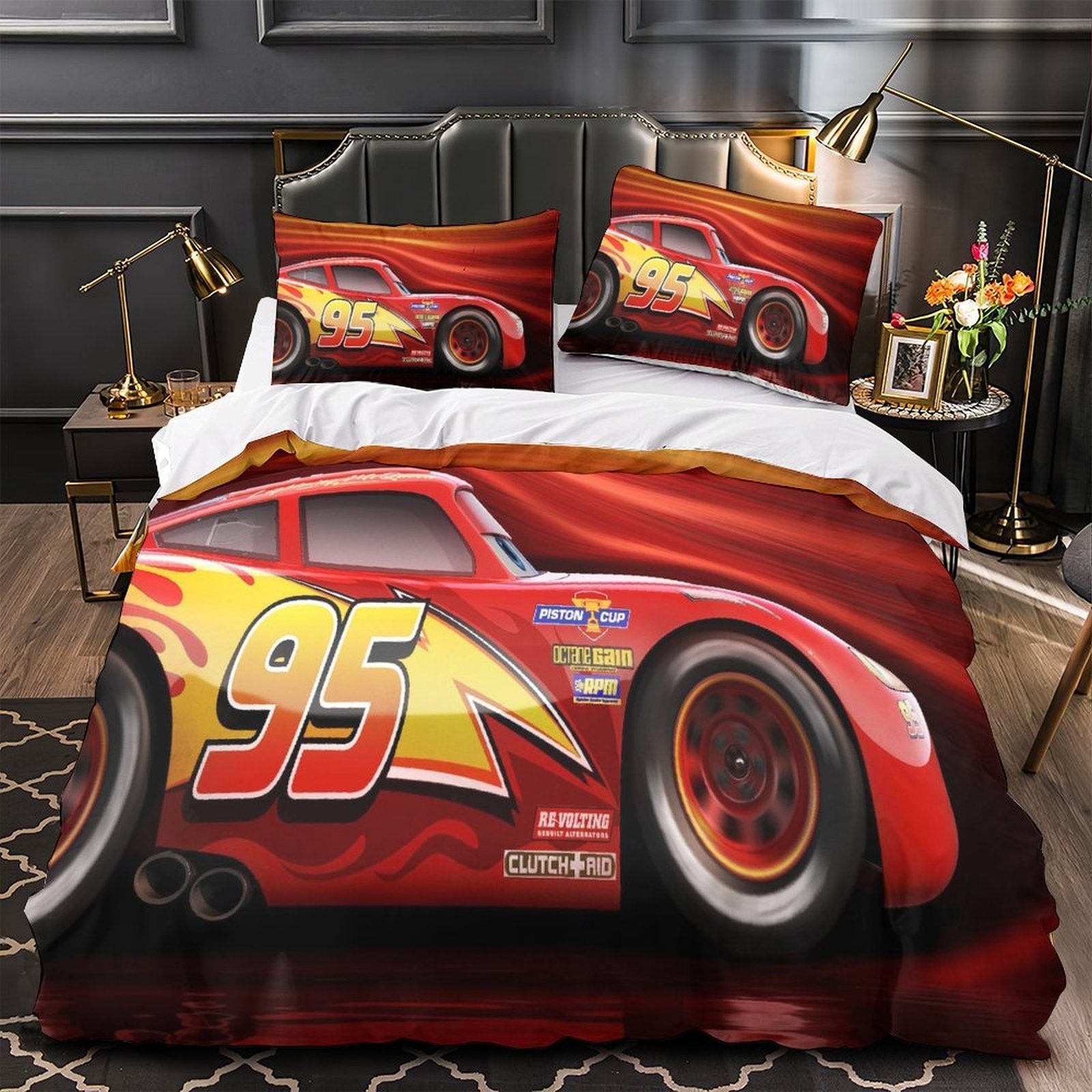 Lightning McQueen Duvet Cover Bedding Set Without Filler
