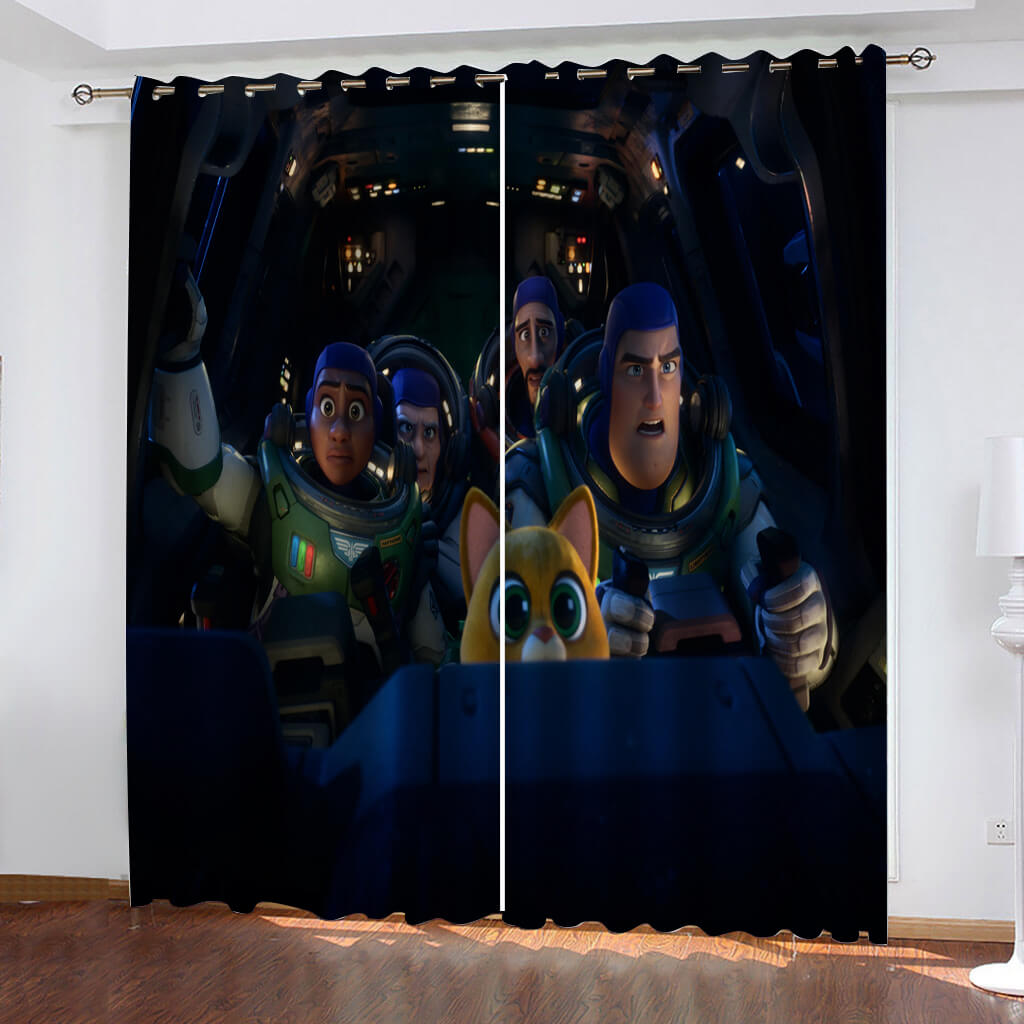 Lightyear Curtains Cosplay Blackout Window Drapes