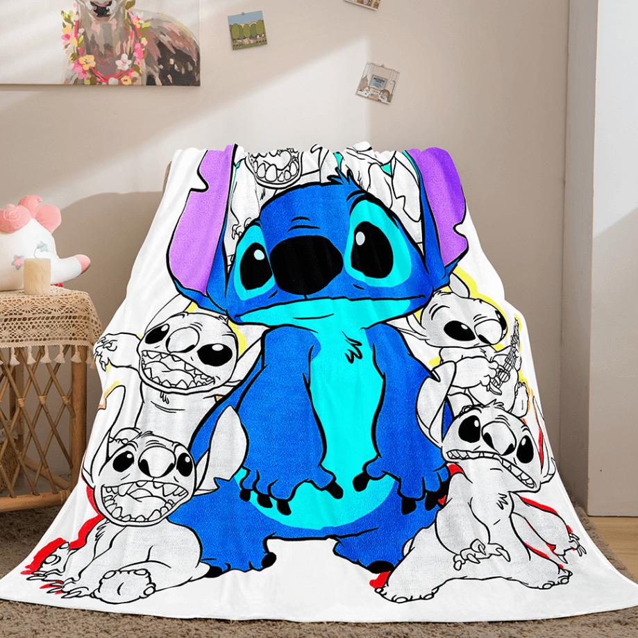 Lilo Stitch 2: Stitch Has A Glitch Flannel Fleece Throw Blanket Set