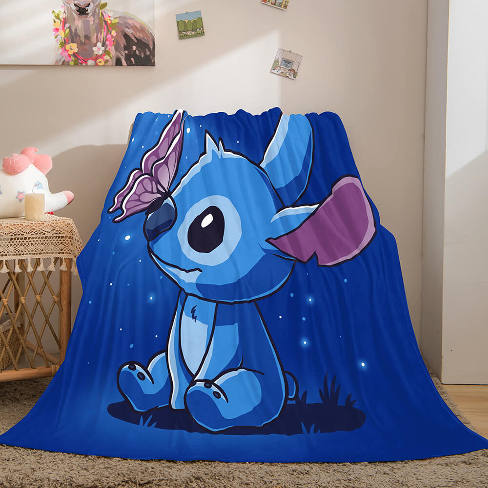 Lilo Stitch 2: Stitch Has A Glitch Flannel Fleece Throw Blanket Set