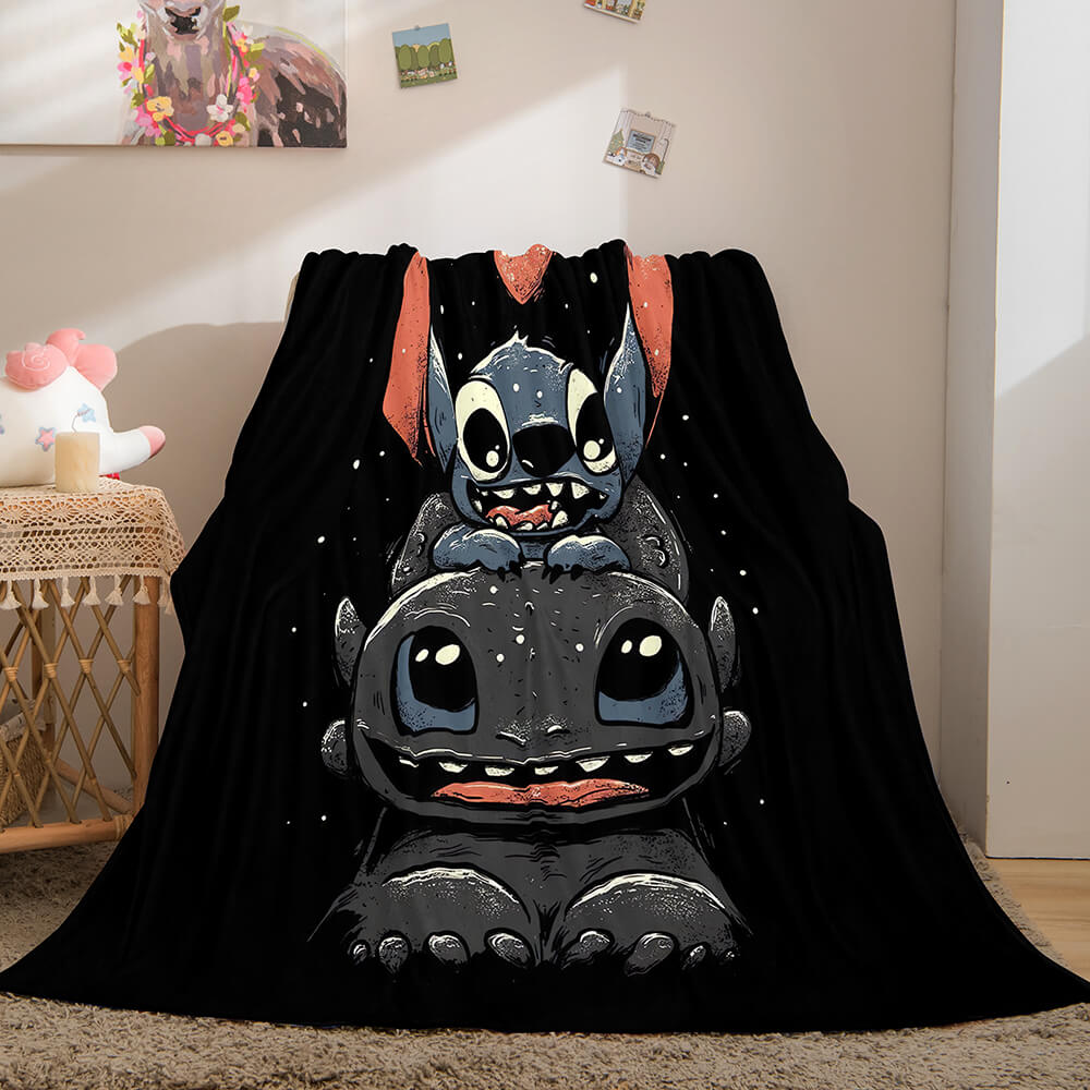 Lilo Stitch 2: Stitch Has A Glitch Flannel Fleece Throw Blanket Set