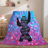 Lilo Stitch 2: Stitch Has A Glitch Flannel Fleece Throw Blanket Set