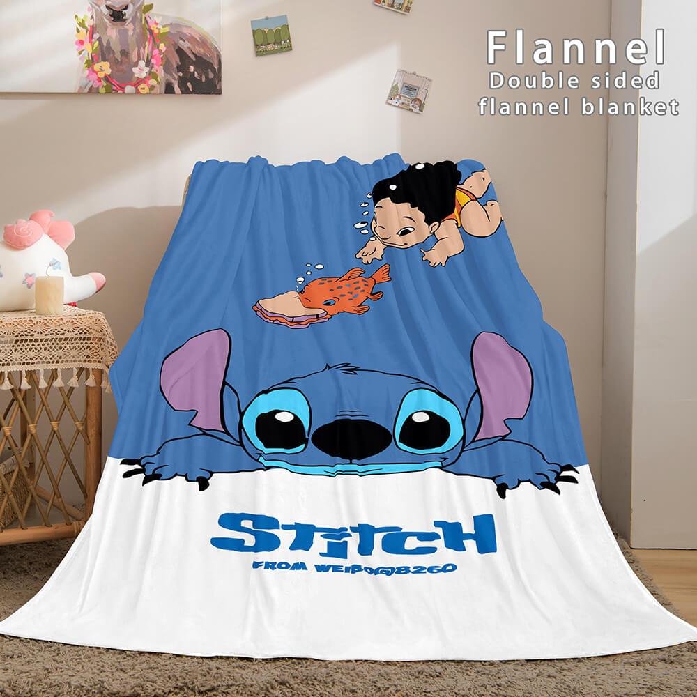 Lilo and Stitch Ohana Flannel Fleece Blanket