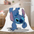 Lilo and Stitch Ohana Flannel Blanket Warm Cozy Throw Bed Blanket