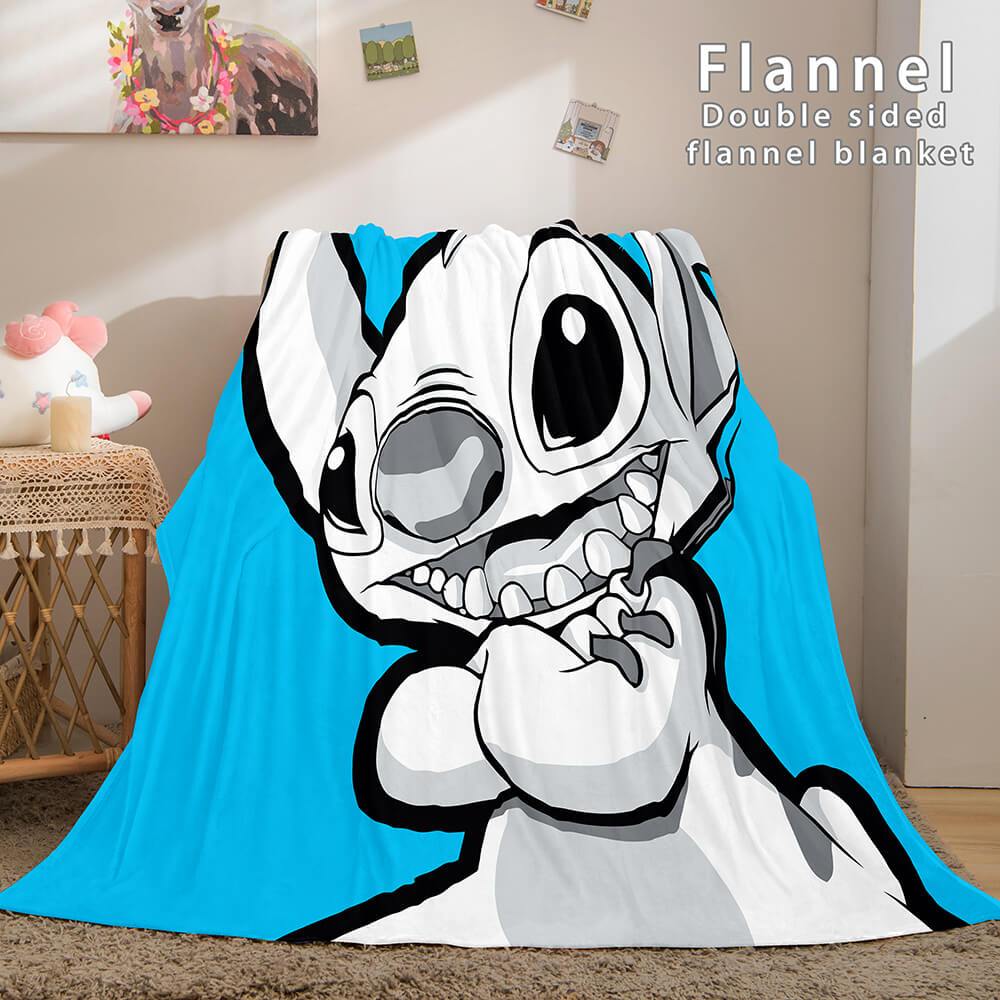 Lilo and Stitch Ohana Flannel Fleece Blanket