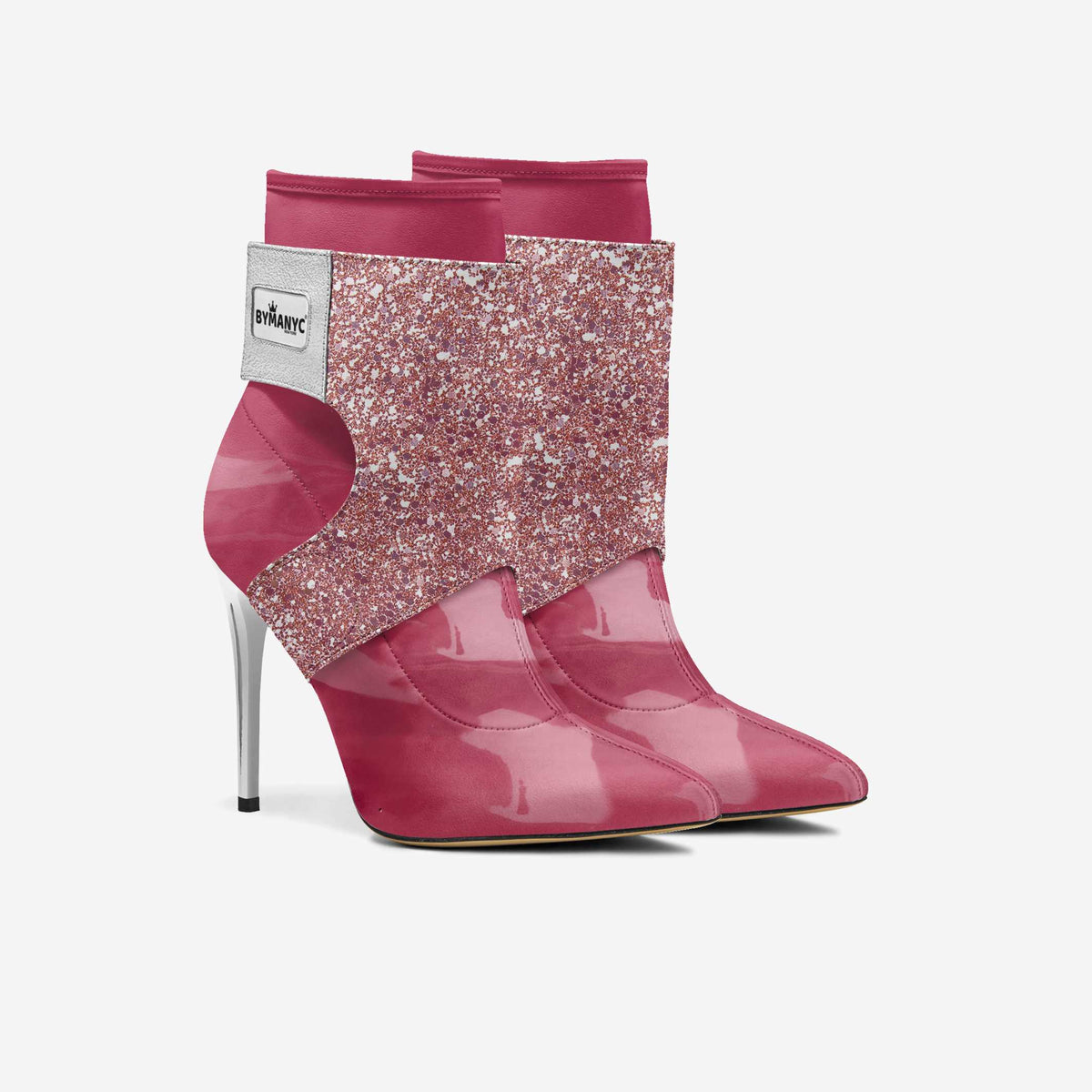 Limited Edition Vegan Stiletto Boots BYMANYC ® New York Futurista Black