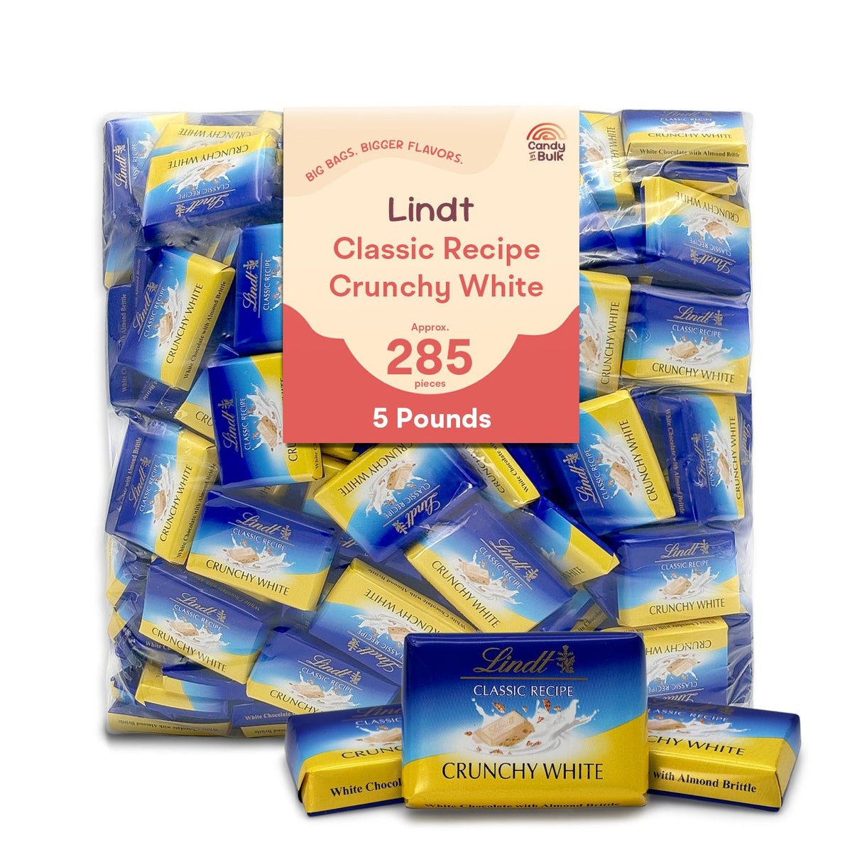Lindt Classic Recipe Crunchy White Chocolate Mini Bars – Bulk Value Bag