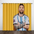Lionel Messi Curtains Pattern Blackout Window Drapes