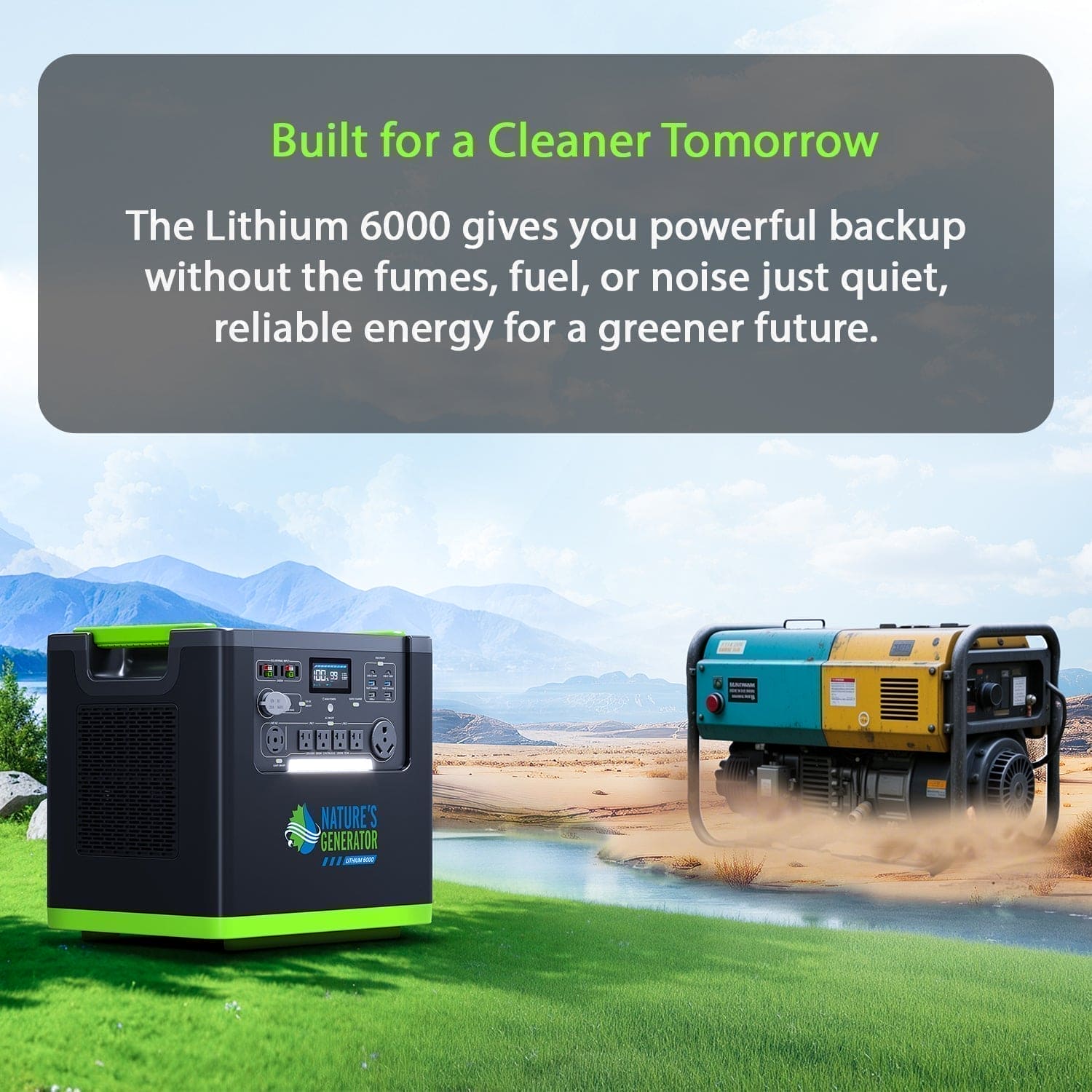 Nature's Generator Lithium 6000 and Transfer Switch