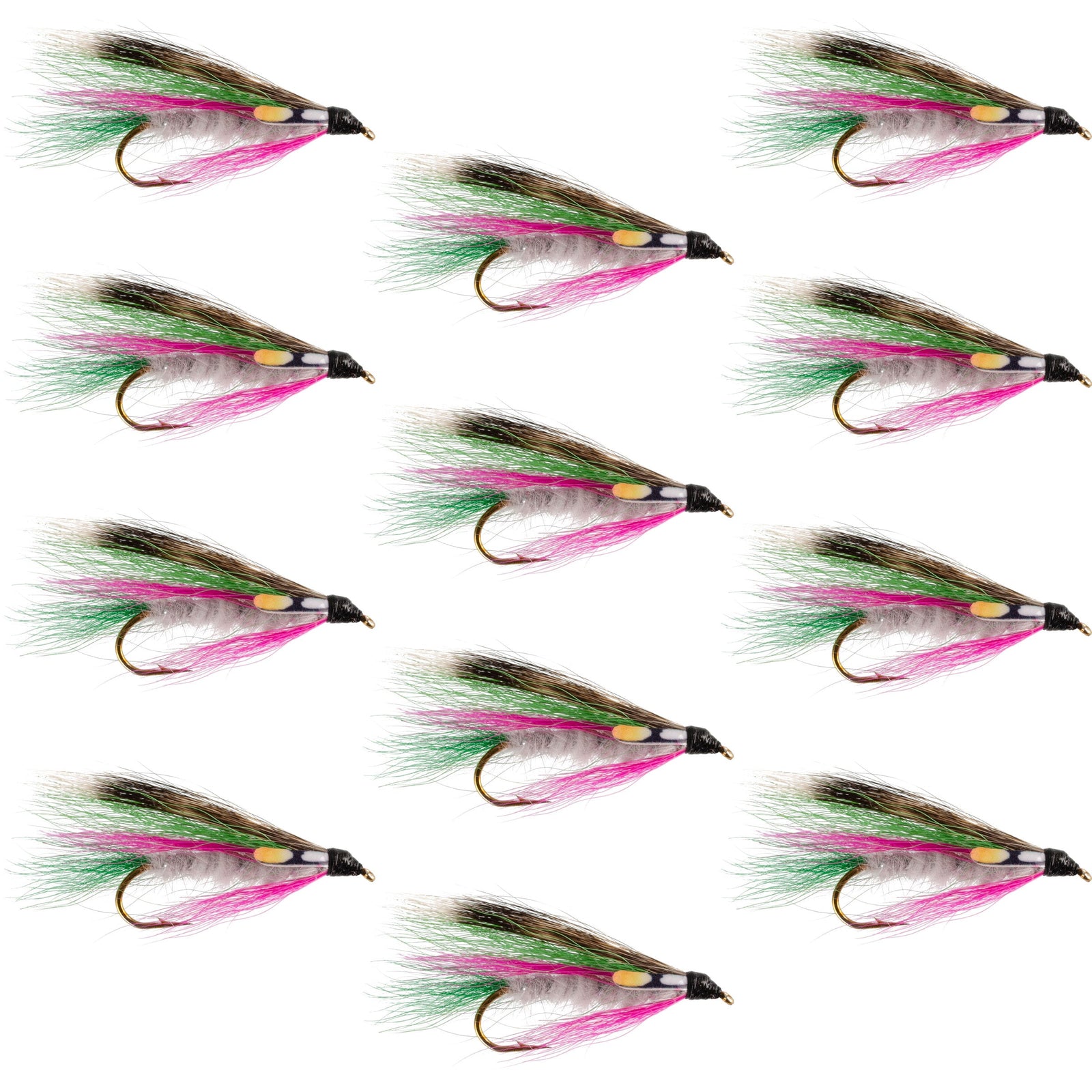 Little Rainbow Trout Classic Streamer Flies - Set of 12 - Hook Size 4