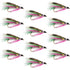 Little Rainbow Trout Classic Streamer Flies - Set of 12 - Hook Size 4