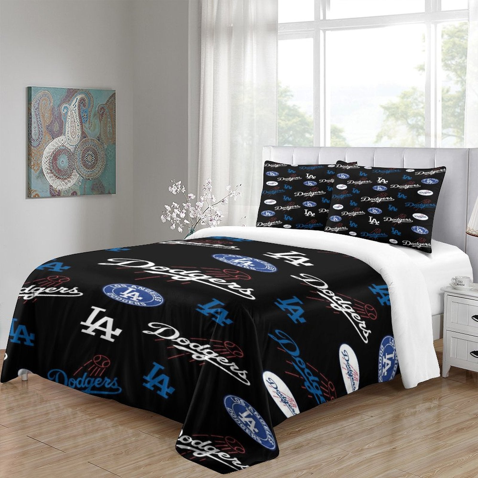 Los Angeles Dodgers Duvet Cover Bedding Set