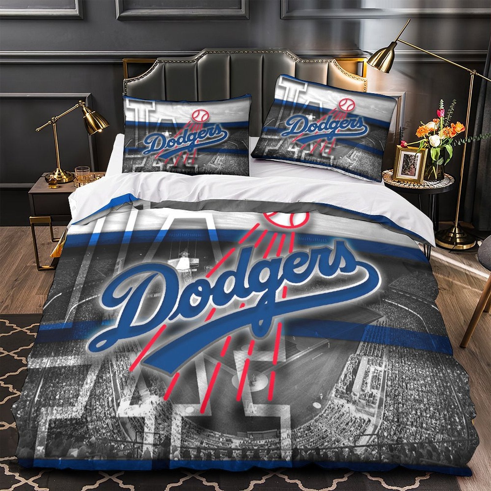 Los Angeles Dodgers Duvet Cover Bedding Set