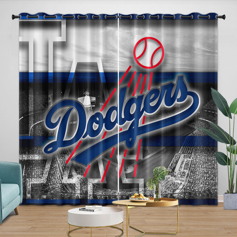 Los Angeles Dodgers Curtains Blackout Window Drapes Room Decoration