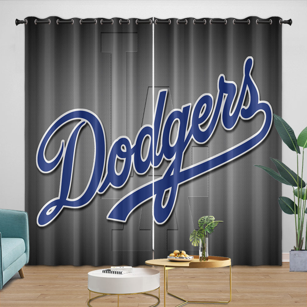 Los Angeles Dodgers Curtains Blackout Window Drapes Room Decoration