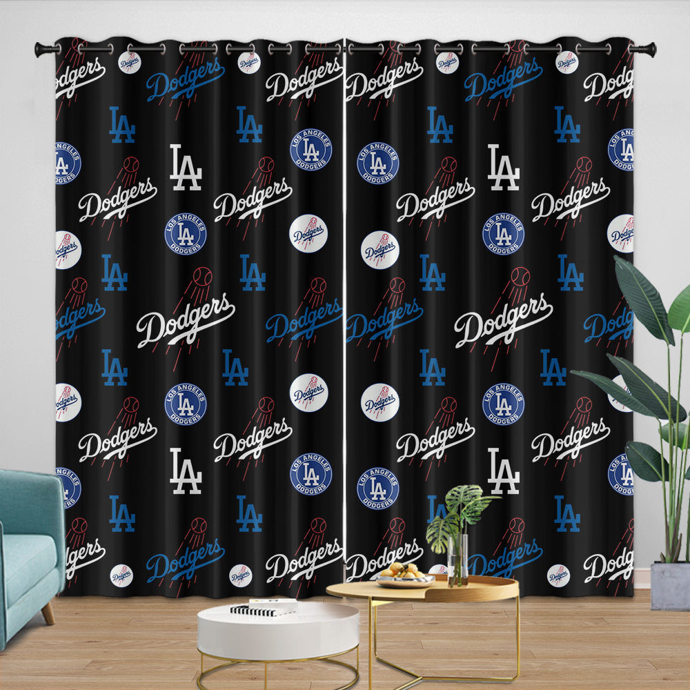 Los Angeles Dodgers Curtains Blackout Window Drapes Room Decoration