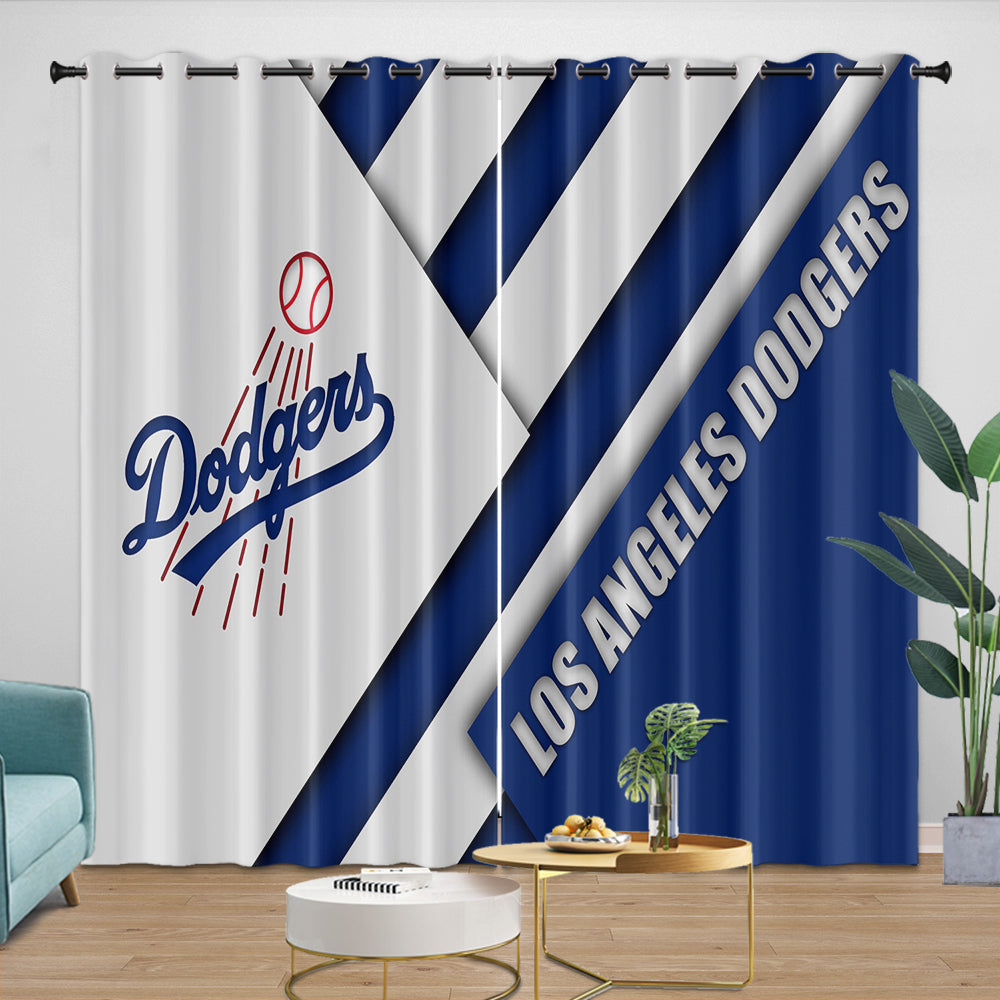 Los Angeles Dodgers Curtains Blackout Window Drapes Room Decoration