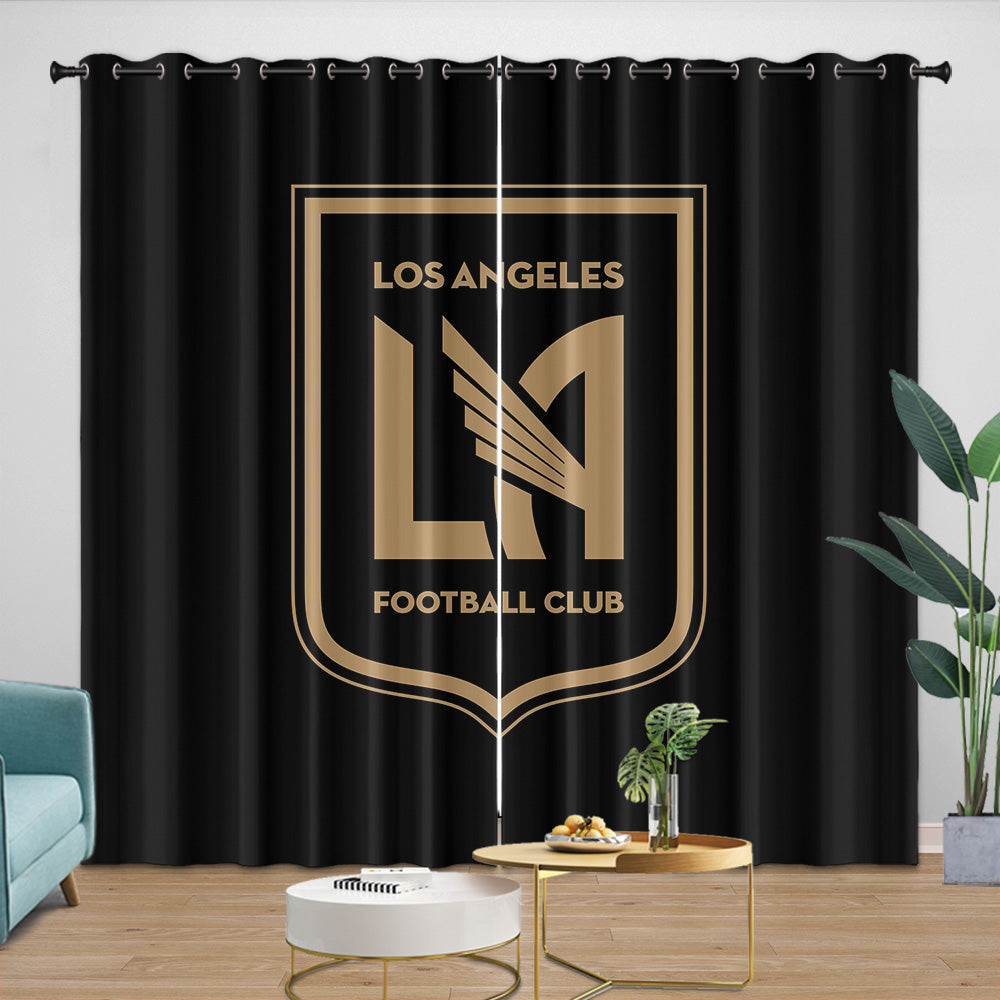Los Angeles FC Curtains Blackout Window Drapes Room Decoration