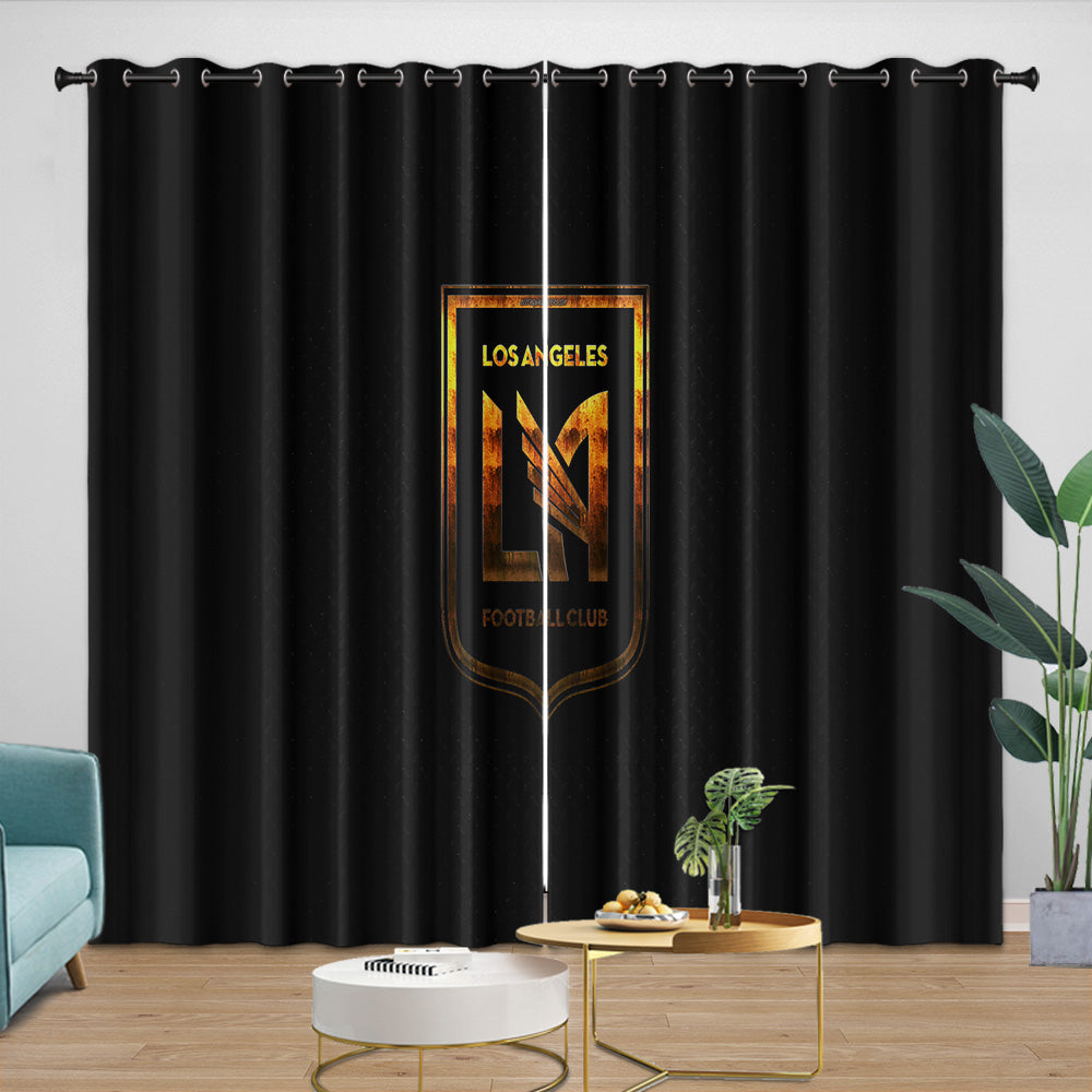 Los Angeles FC Curtains Blackout Window Drapes Room Decoration