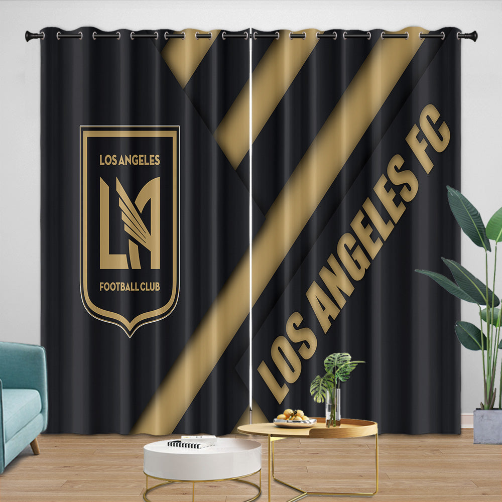 Los Angeles FC Curtains Blackout Window Drapes Room Decoration