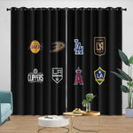Los Angeles FC Curtains Blackout Window Drapes Room Decoration