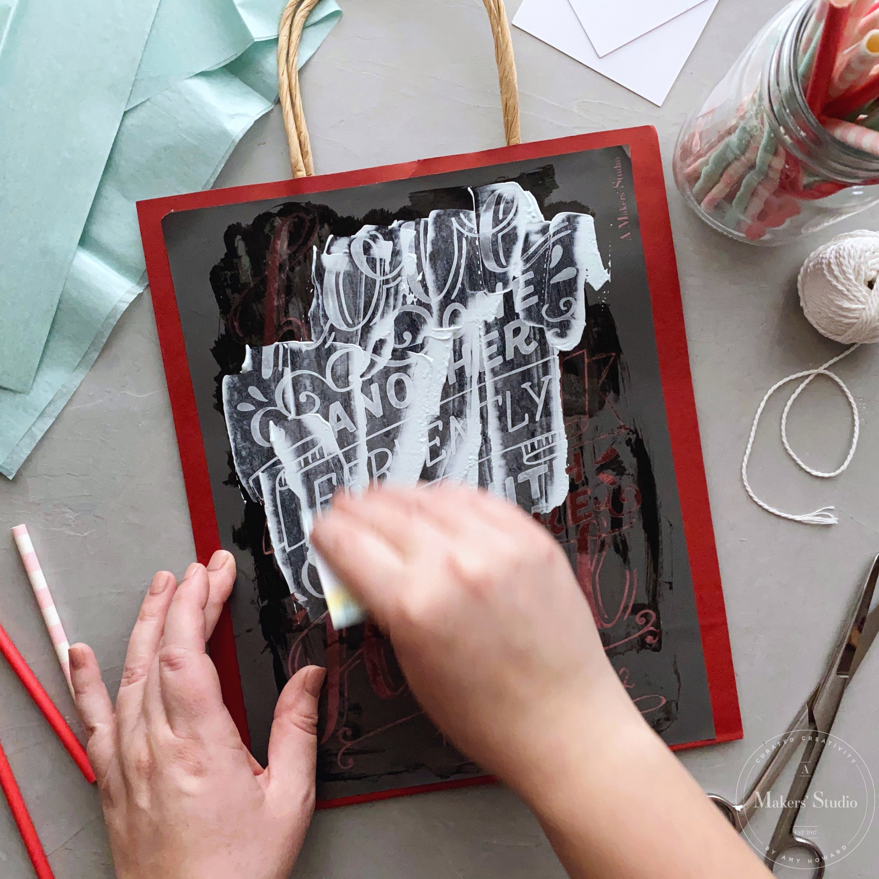 Love One Another - Mesh Stencil 8.5x11