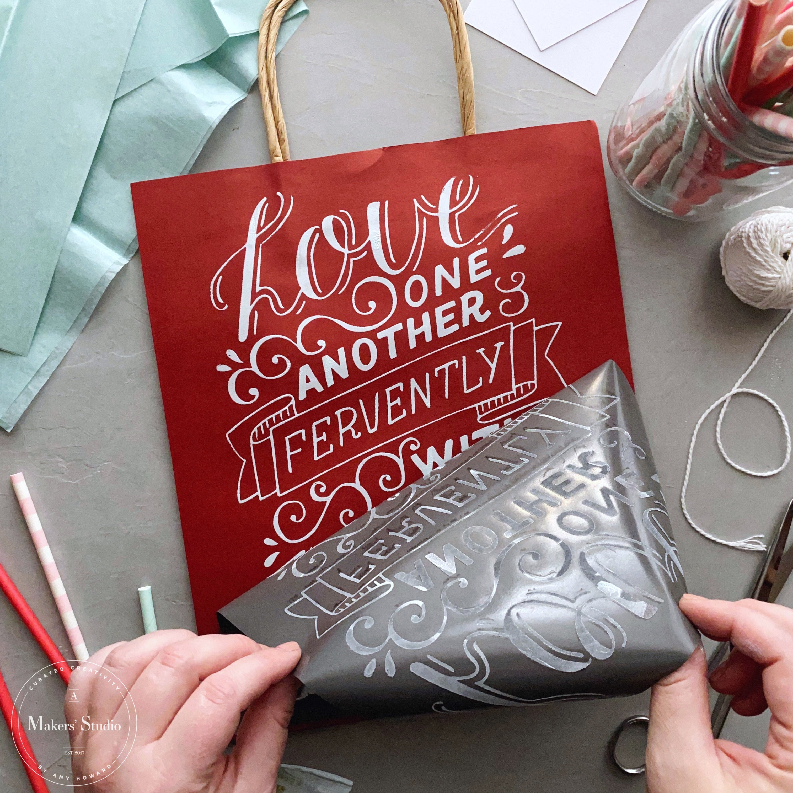 Love One Another - Mesh Stencil 8.5x11