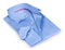 Lt Blue Long Sleeve Shirt with contract trimming // Dual cuffs// contemporary fit