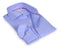 Lt Blue Long Sleeve Shirt with contract trimming // Dual cuffs// contemporary fit