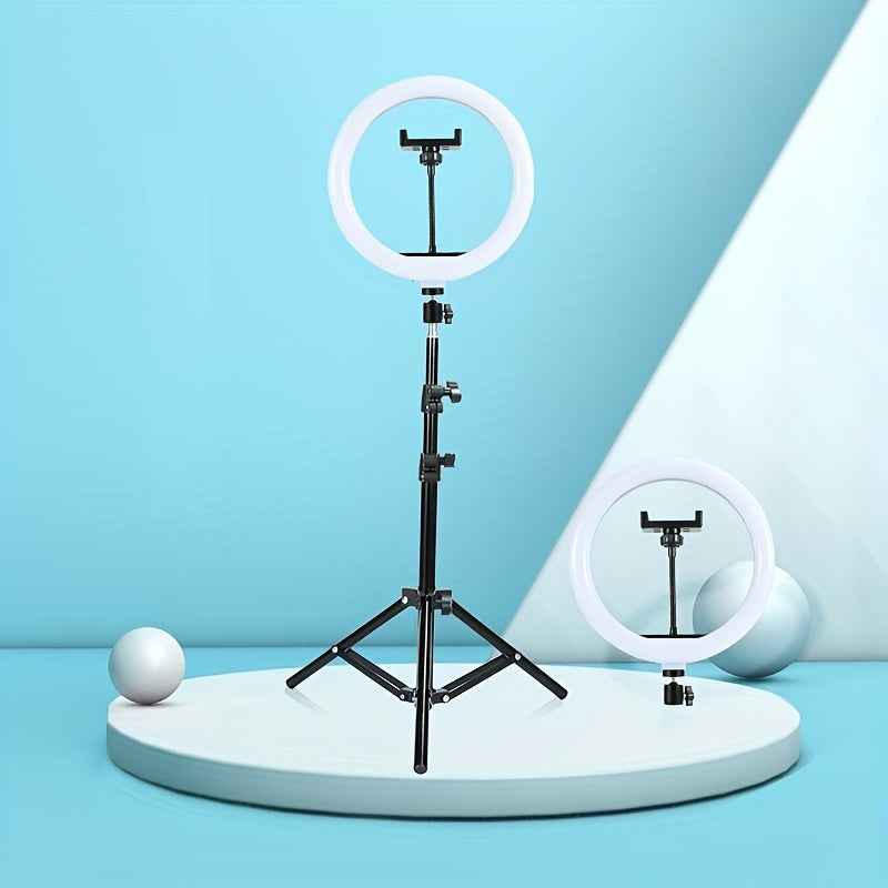 LED Ring Light with Tripod and Phone Holder USB Selfie Video Light 26cm