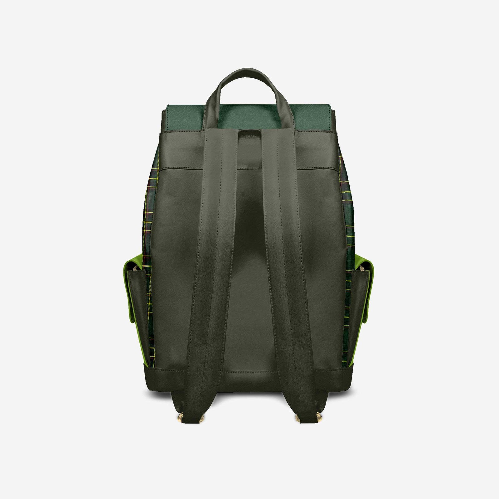 Luxury Vegan Backpack TARTAN GREEN EDGE – BYMANYC ® New York