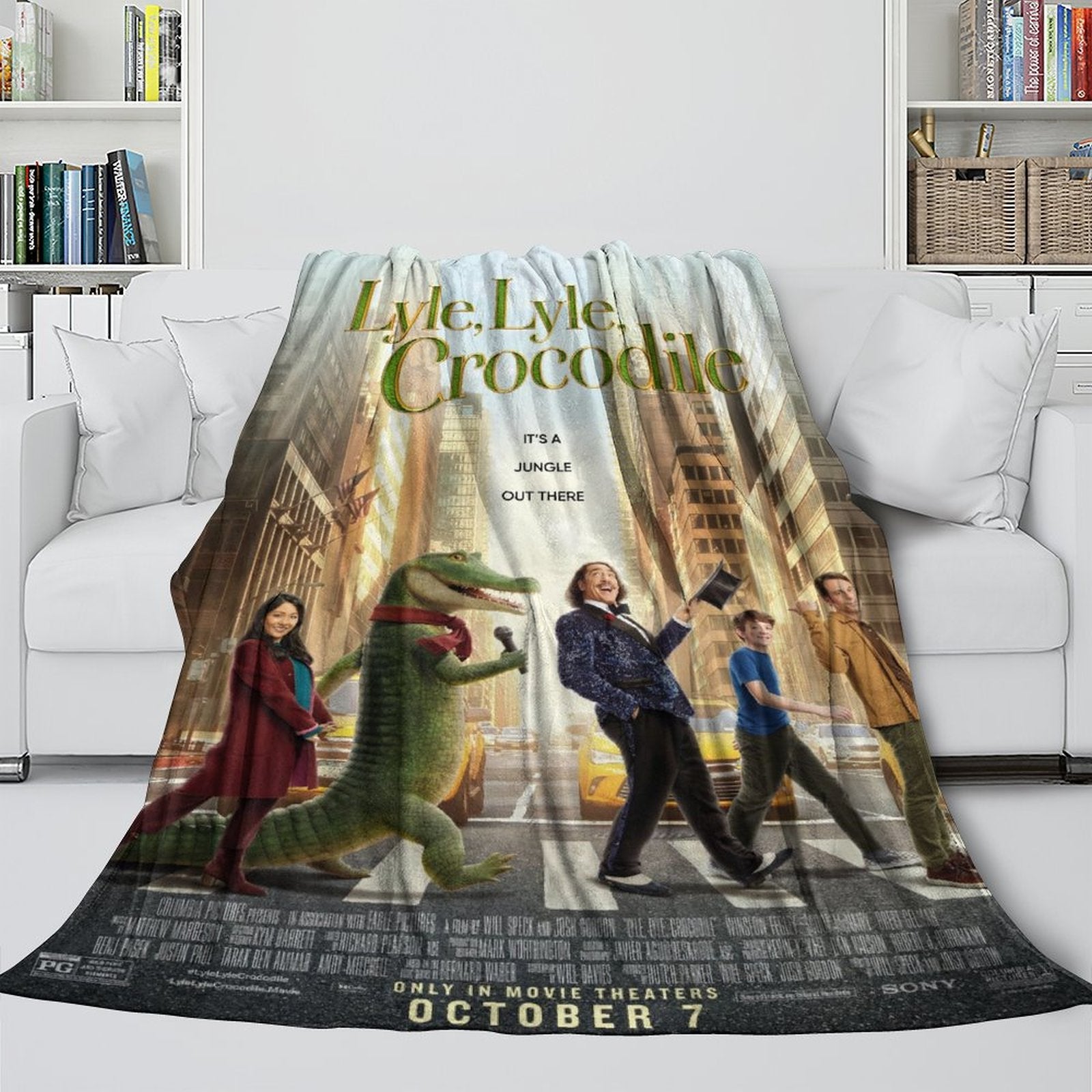 Lyle Lyle Crocodile Blanket Pattern Flannel Throw Room Decoration