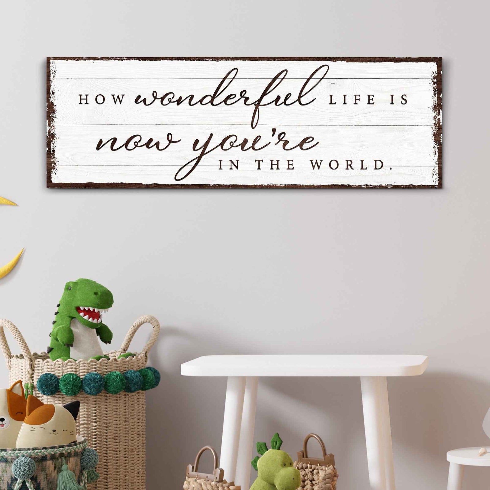 How Wonderful Life Is Now You're In The World Sign IV