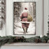 Vintage Santa Claus in Winter Forest Christmas Wall Art III