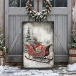 Vintage Christmas Sleigh Sled Wall Art VI