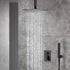 12 Inch or 16 Inch Ceiling Mount Oil Rubbed Bronze Shower System - Options for LED or Non-LED Light
