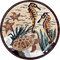 Sea Creatures Mosaic Medallion