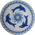 Dolphins Medallion Mosaic Marble Art
