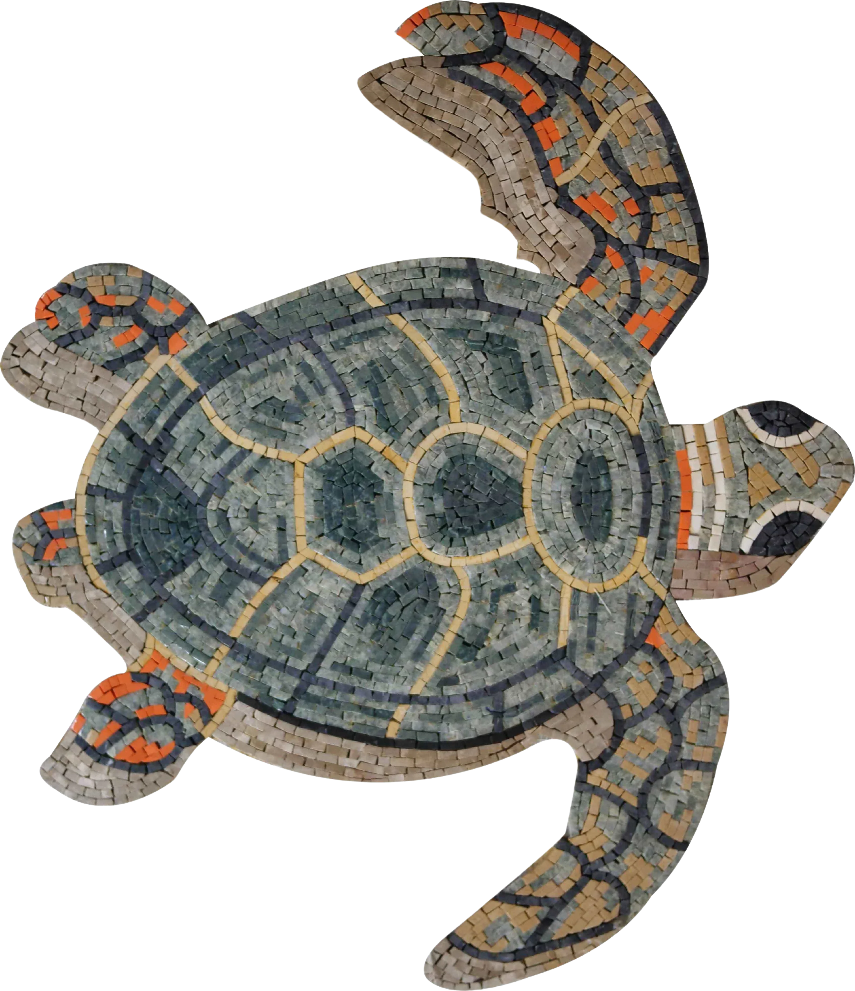 Sea Turtle Marble Mosaic
