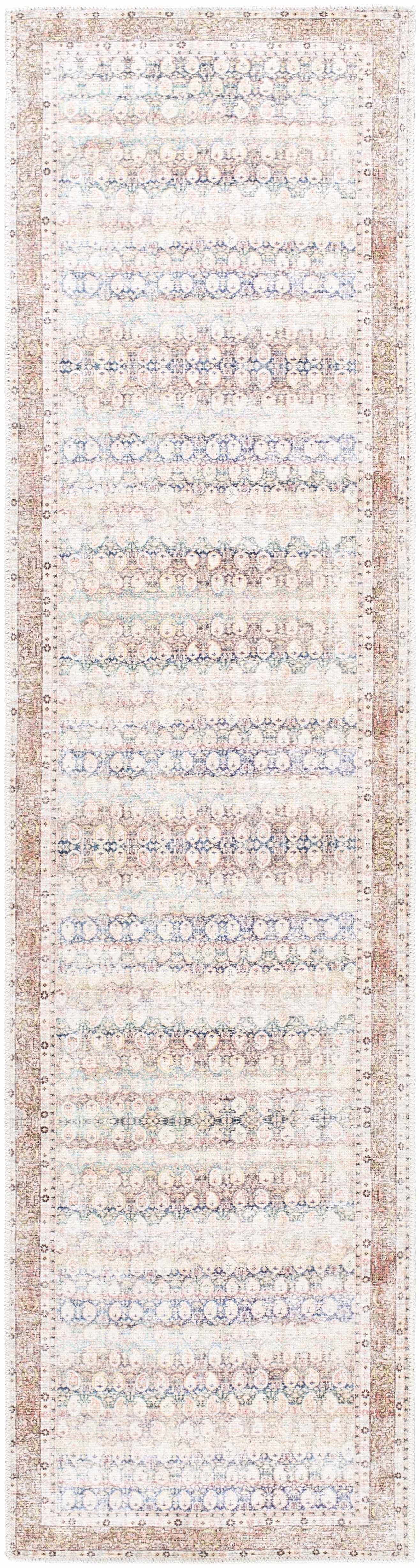 Rust Maligaya Distressed Washable Area Rug - Clearance