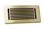 Cast Aluminum Linear Bar Vent Covers - Satin Brass