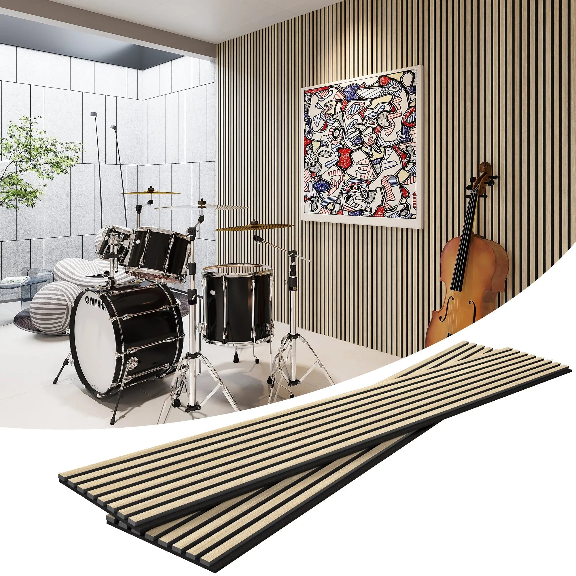 MDF Acoustic Slat Wood Wall Panels