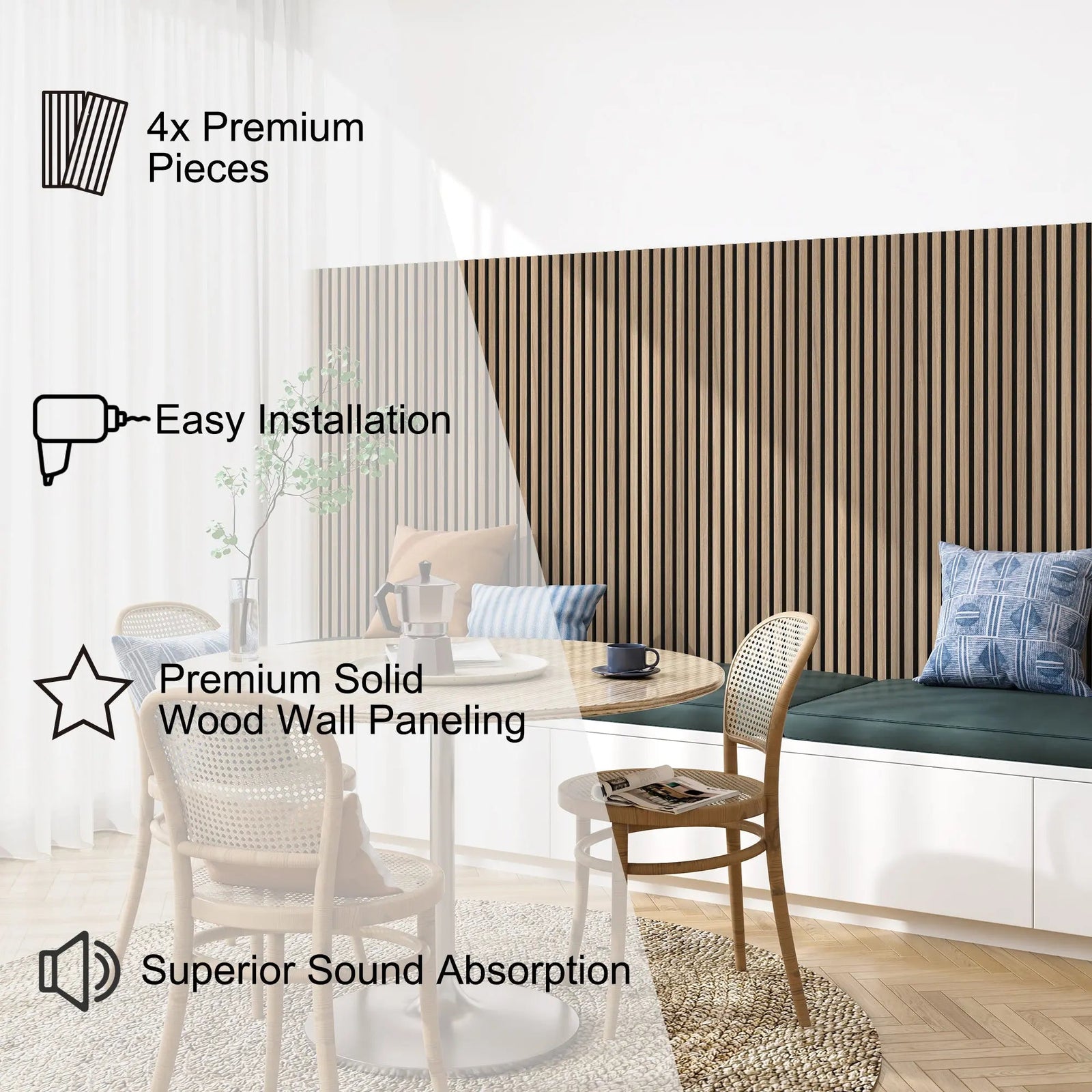 MDF Acoustic Slat Wood Wall Panels