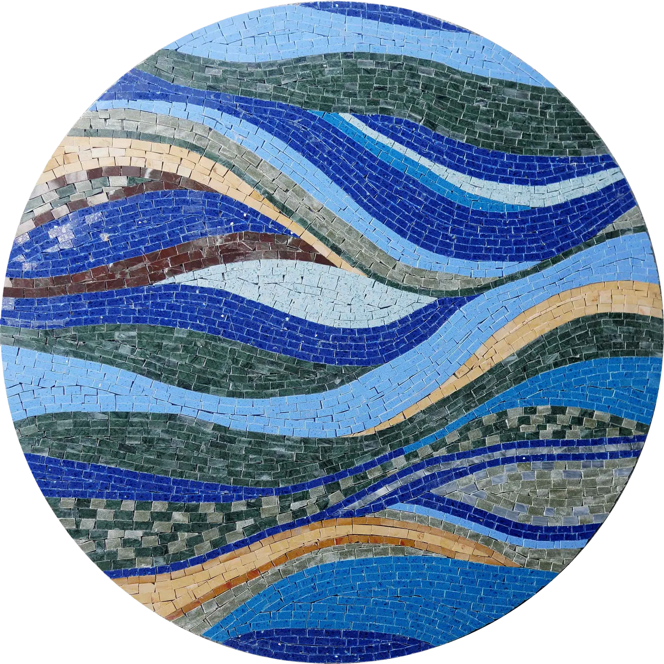 Wavy Mosaic Design - Medallion Art