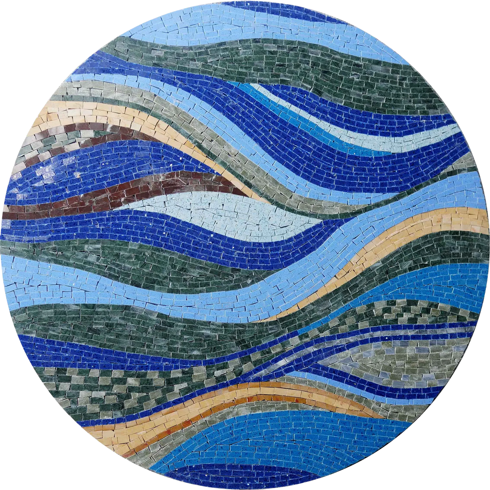 Wavy Mosaic Design - Medallion Art