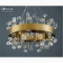 Alpignano | Gold Round Colorful Crystal Chandelier for Living room, Kitchen