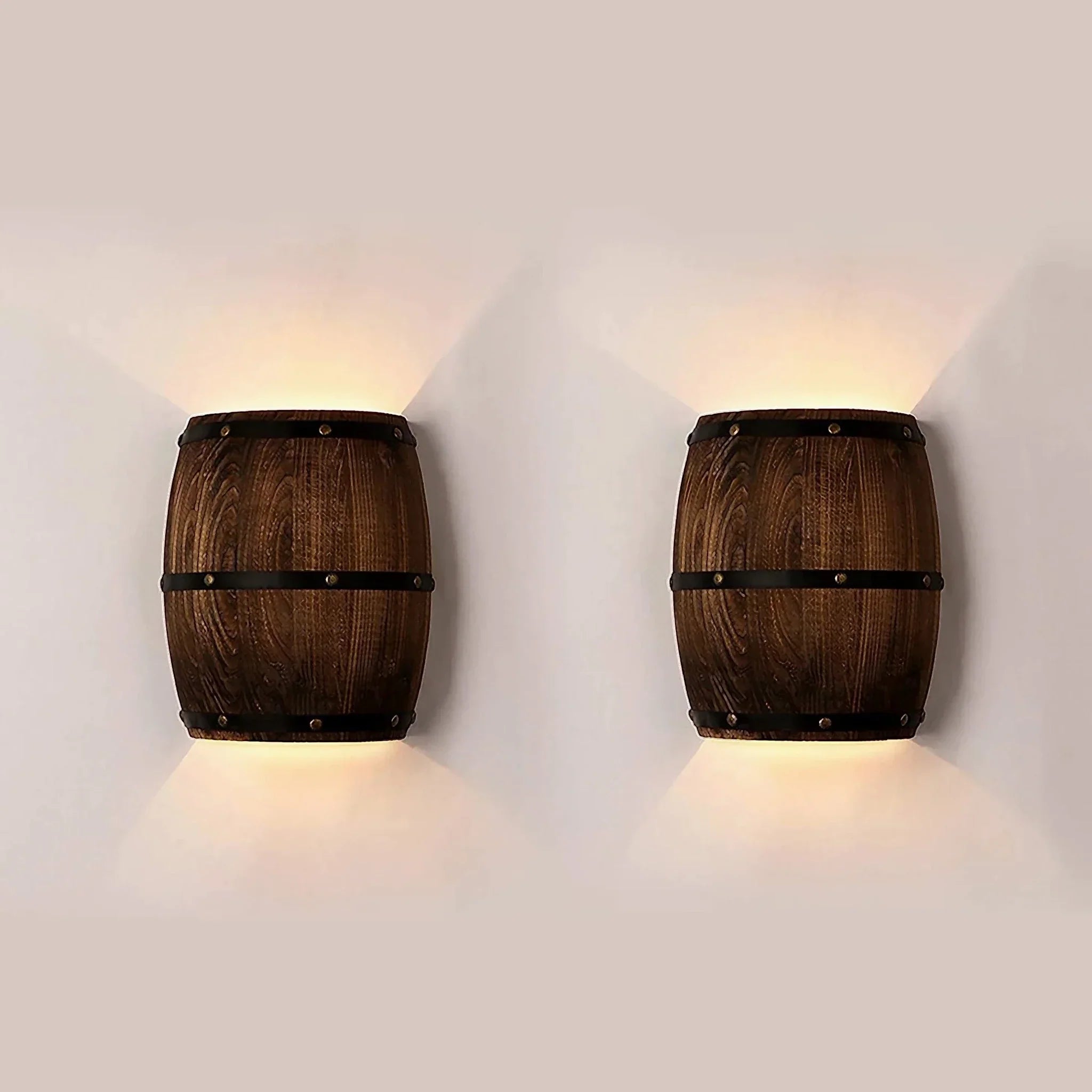 American vintage country wine barrel wall lamps for restaurant, kitchen aisle, bar
