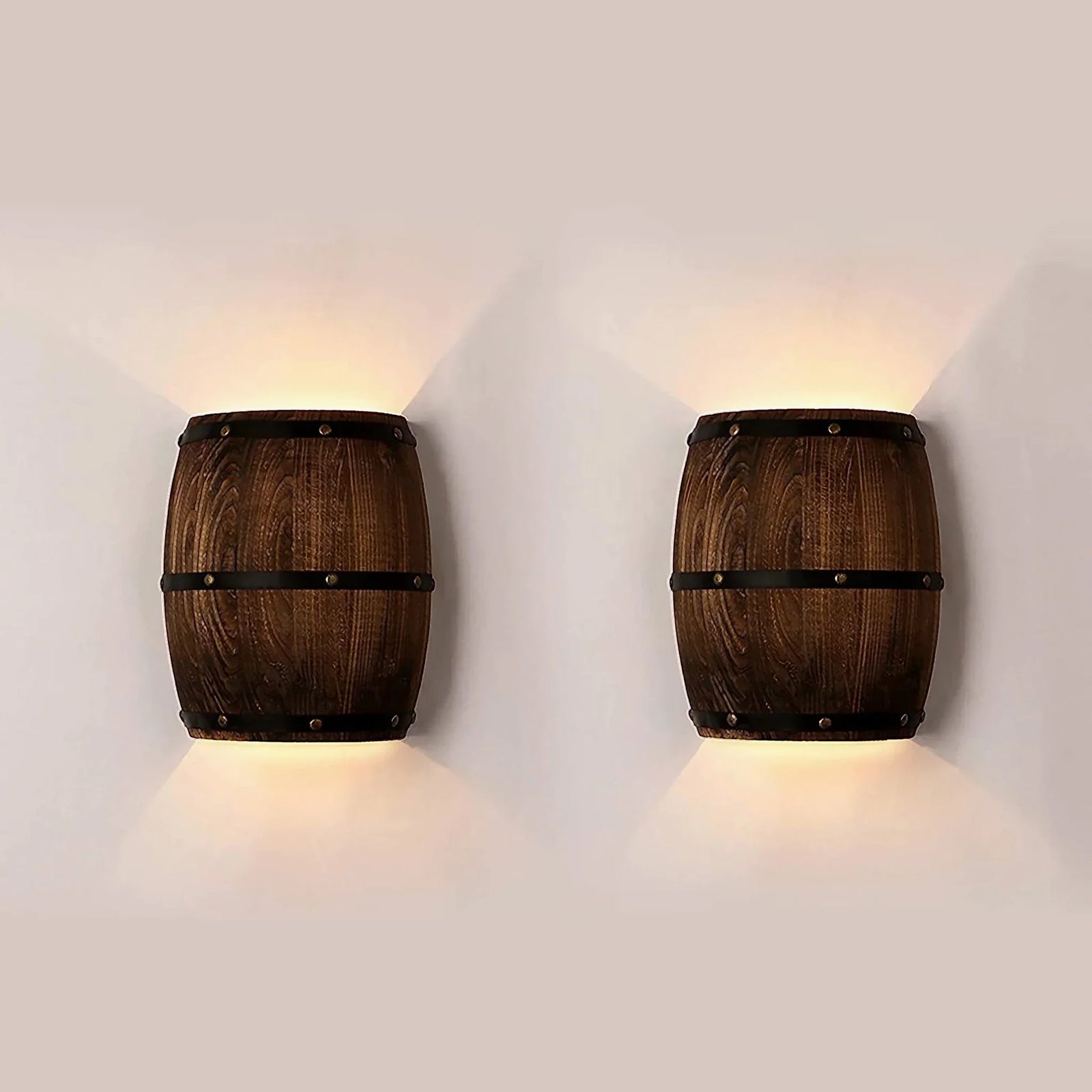 American vintage country wine barrel wall lamps for restaurant, kitchen aisle, bar
