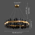 Creative Modern Black/Gold Circular Chandelier for Living Room